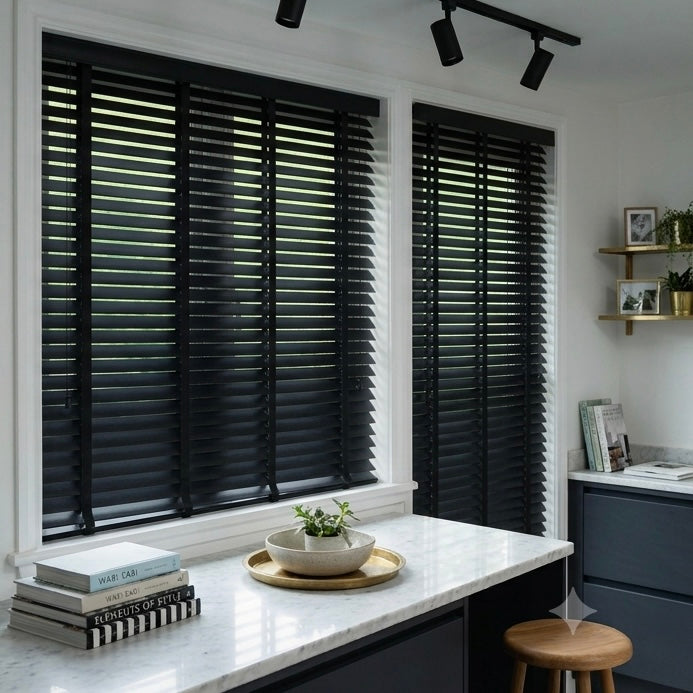 Paulownia Wood Blinds with tape