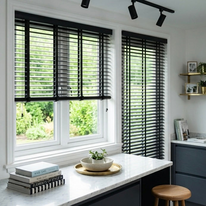 Paulownia Wood Blinds with tape