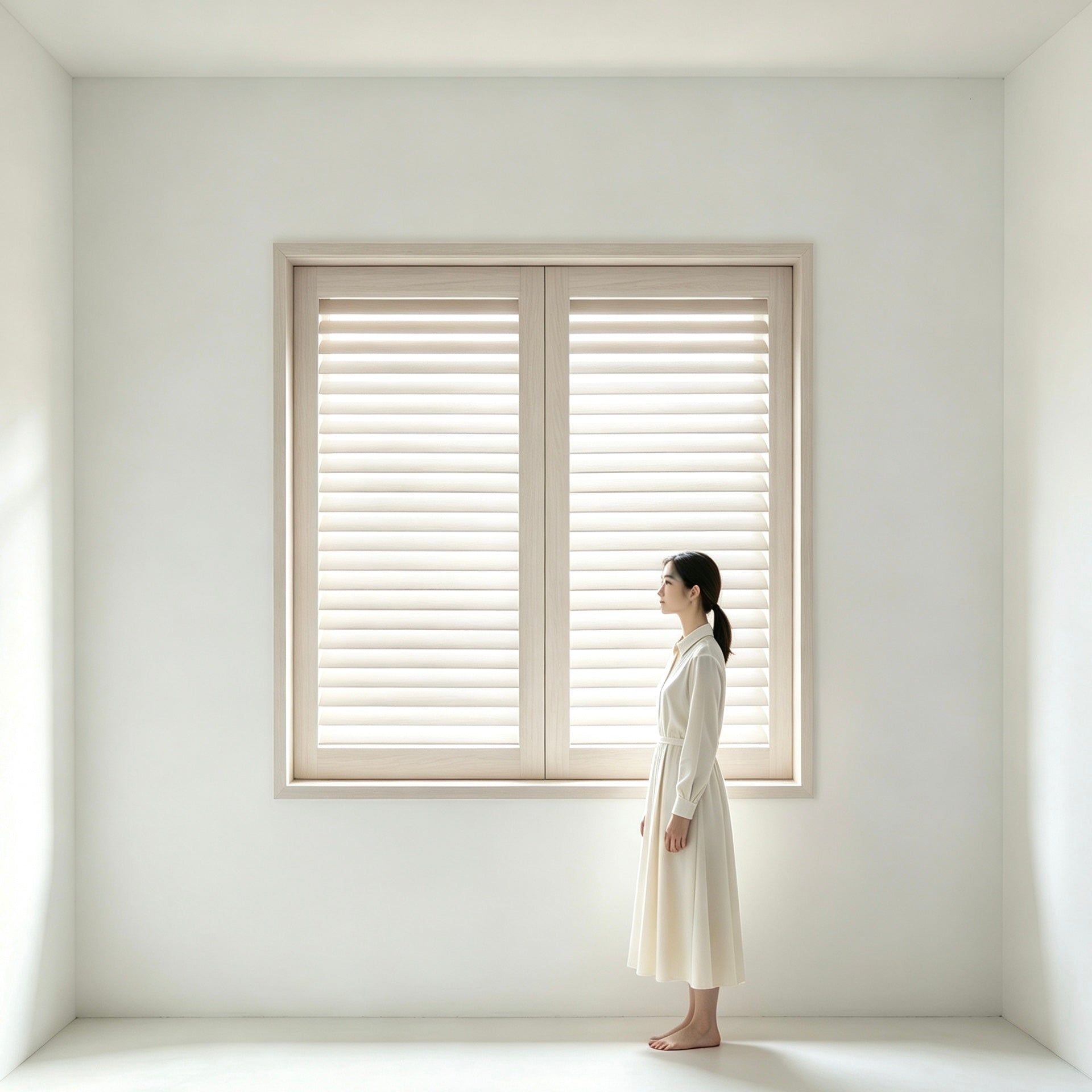 Paulownia Wood Full Height Window Shutter